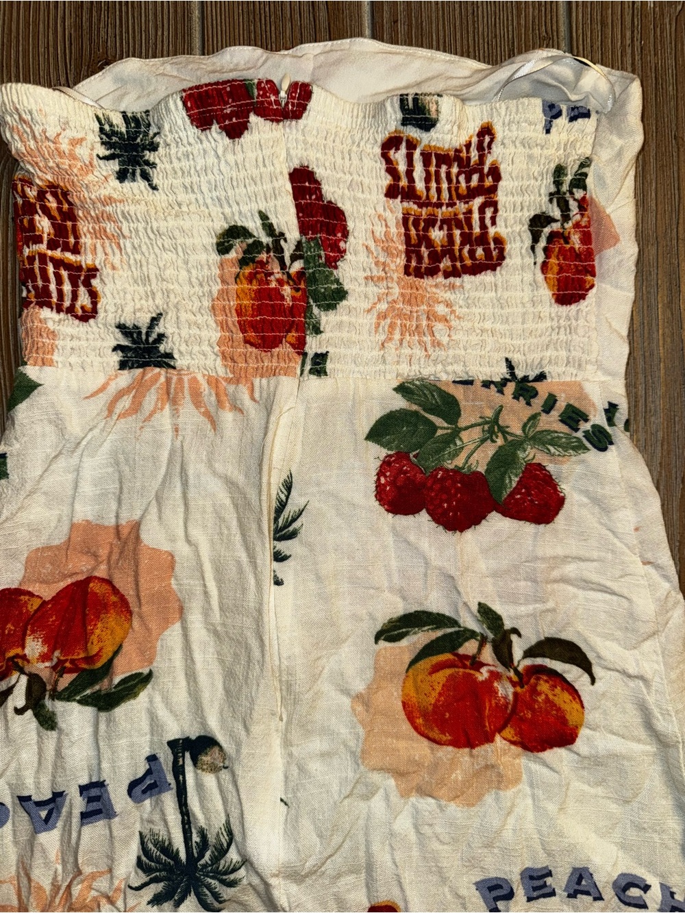 Anthropologie Paper Heart Strapless 'Fresh Fruits' Tropical Print Maxi Dress - Picture 7 of 9
